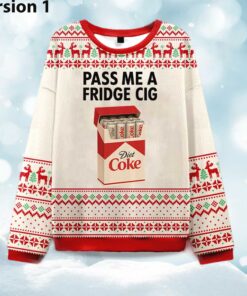 Diet Coke Pass Me A Fridge Cigarette Ugly Christmas Sweater