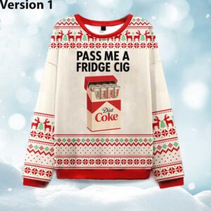 Diet Coke Pass Me A Fridge Cigarette Ugly Christmas Sweater