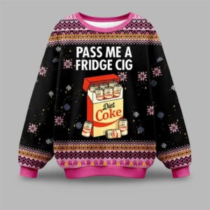 Diet Coke Pass Me A Fridge Cigarette Ugly Sweater 2025 Christmas - Grishko.com