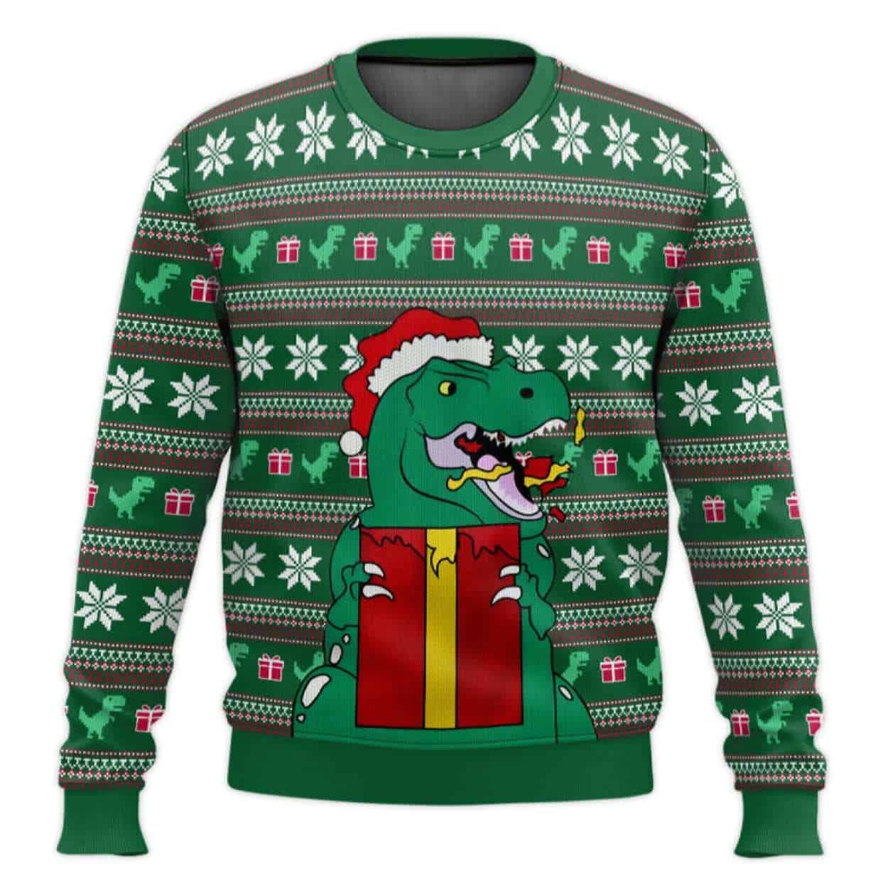 Dinasour Funny Ugly Christmas Sweater