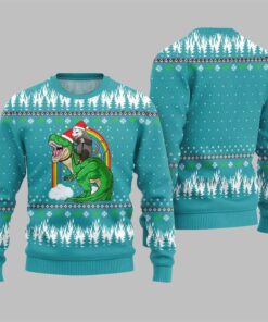 Dinosaur And Opossum Ugly Sweater 2025 Christmas 