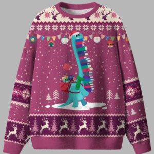 Dinosaur Books Ugly Christmas Sweater - gullprint.com