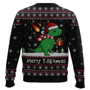 Alternative view of Dinosaur T-Rex Ugly Christmas Sweater