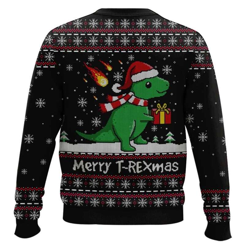 Alternative view of Dinosaur T-Rex Ugly Christmas Sweater