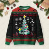DNA Tree Ugly Christmas Fuzzy Fleece Sweatshirt