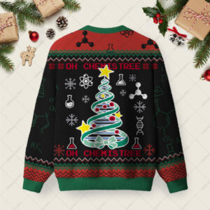 Alternative view of DNA Tree Ugly Christmas Fuzzy Fleece Sweatshirt