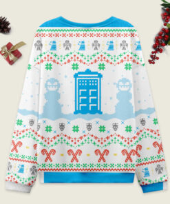 Alternative view of Doctor Who White Ugly Christmas Sweater Sweatshirt