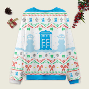 Alternative view of Doctor Who White Ugly Christmas Sweater Sweatshirt