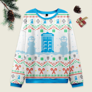 Doctor Who White Ugly Christmas Sweater Sweatshirt