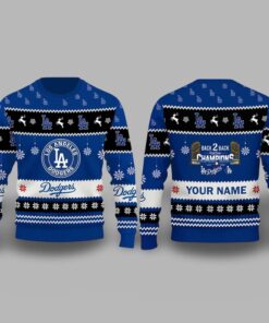 Dodgers World Series 2025 Back To Back Ugly Sweater 