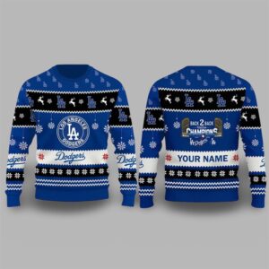 Dodgers World Series 2025 Back To Back Ugly Sweater - Grishko.com