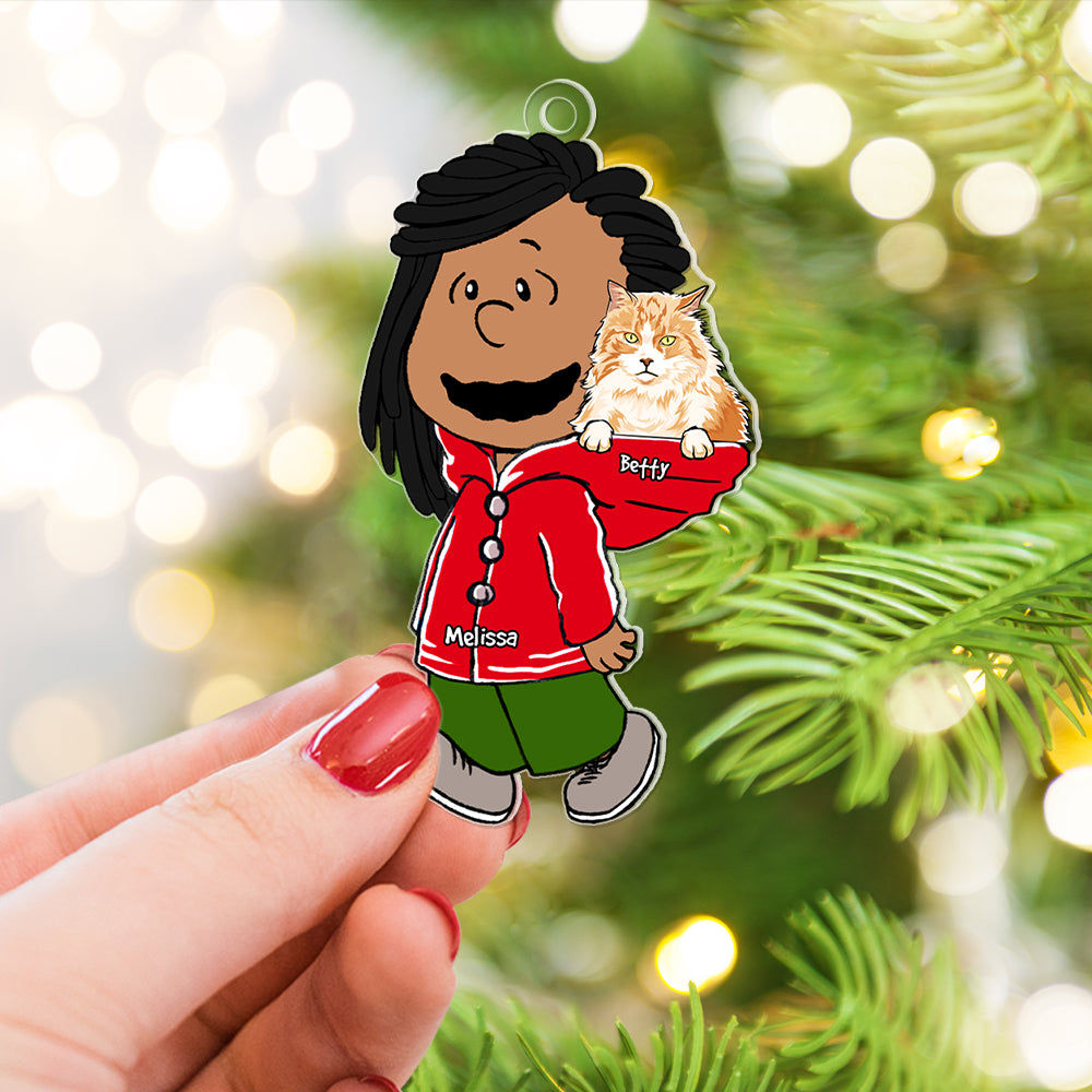 Dog & Cat Christmas Ornament - Personalized Gifts For Pet Lovers, Dog Mom, Cat Mom, Dog Dad, Cat Dad - Image 4