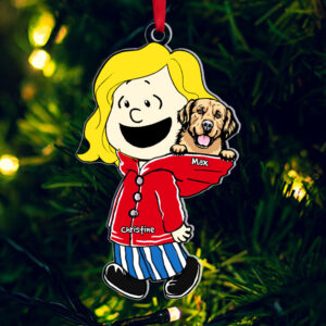 Dog & Cat Christmas Ornament - Personalized Gifts For Pet Lovers, Dog Mom, Cat Mom, Dog Dad, Cat Dad
