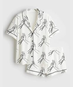 Alternative view of Dog Hands Satin Pajama Set