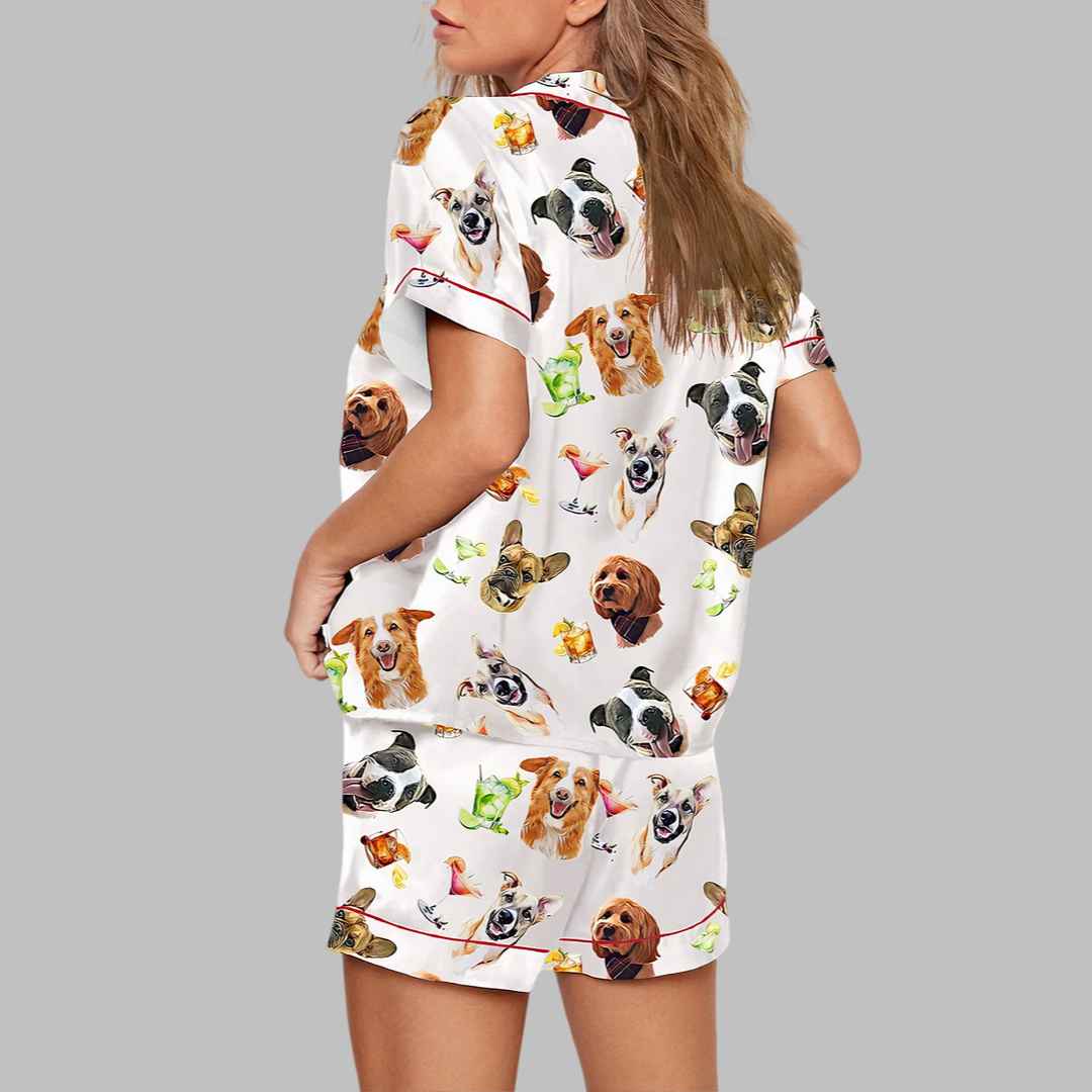 Dogs Aperol Spritz Old Fashioned Pajama Set - Image 3