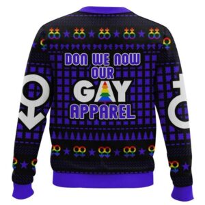 Alternative view of Don We Now Our Gay Apparel LGBT Ugly Christmas Sweater