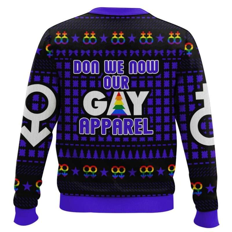 Alternative view of Don We Now Our Gay Apparel LGBT Ugly Christmas Sweater
