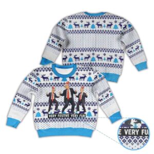 Alternative view of Donald Trump Dancing Santa Hat Very Festive Very Fun Ugly Christmas Sweater