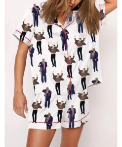 Alternative view of Donald Trump Elon Musk Pajamas Set
