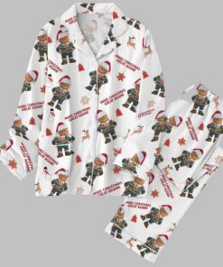 Donald Trump Gingerbread Christmas Pajama Set