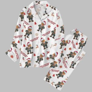 Donald Trump Gingerbread Christmas Pajama Set