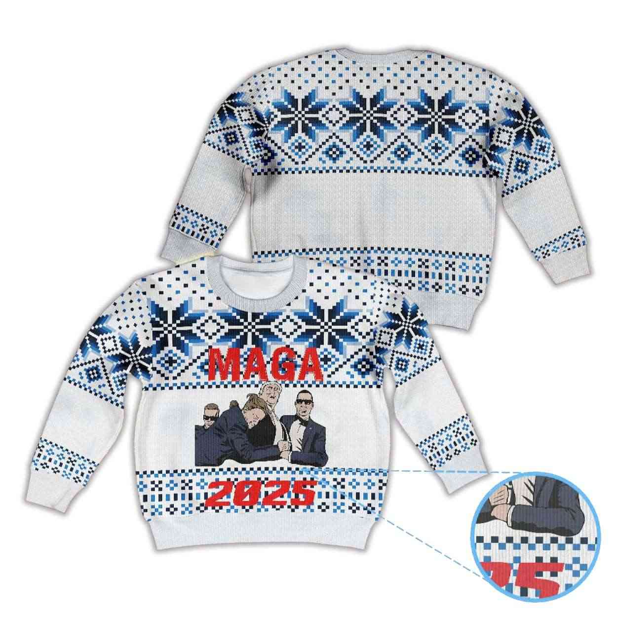 Alternative view of Donald Trump MAGA 2025 Ugly Christmas Sweater