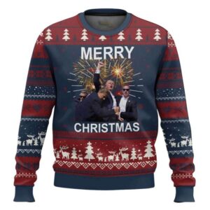 Donald Trump Merry Xmas Republican Ugly Christmas Sweater