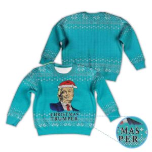 Alternative view of Donald Trump Santa Hat Christmas Trumper Ugly Christmas Sweater