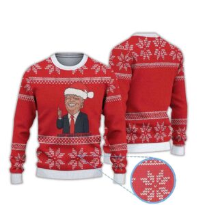 Donald Trump Santa Hat Keep America Great Ugly Christmas Sweater