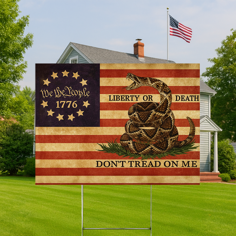 Don't Tread On Me America Flag We The People Yard Sign CH07 899148