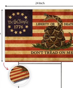 Alternative view of Don't Tread On Me America Flag We The People Yard Sign