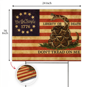Alternative view of Don't Tread On Me America Flag We The People Yard Sign CH07 899148