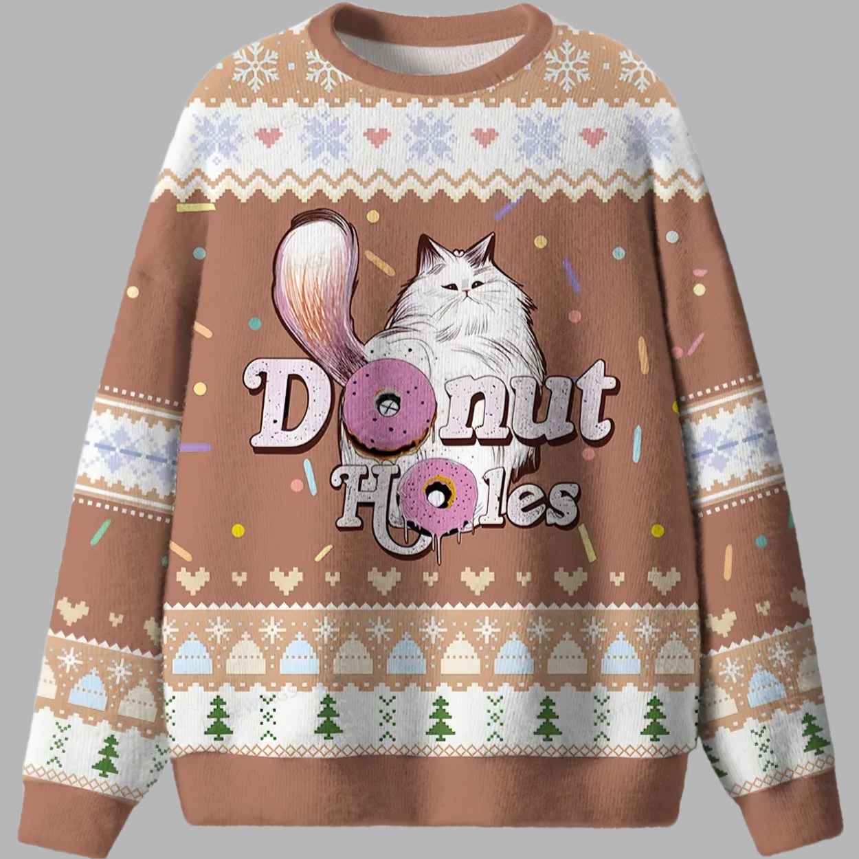 Alternative view of Donut Holes Ugly Christmas Sweater - gullprint.com