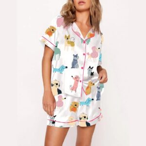 Alternative view of Doodle Dogs Print Pajama Set