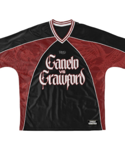 Alternative view of Canelo vs. Crawford Men's Red Crawford Soccer Jersey