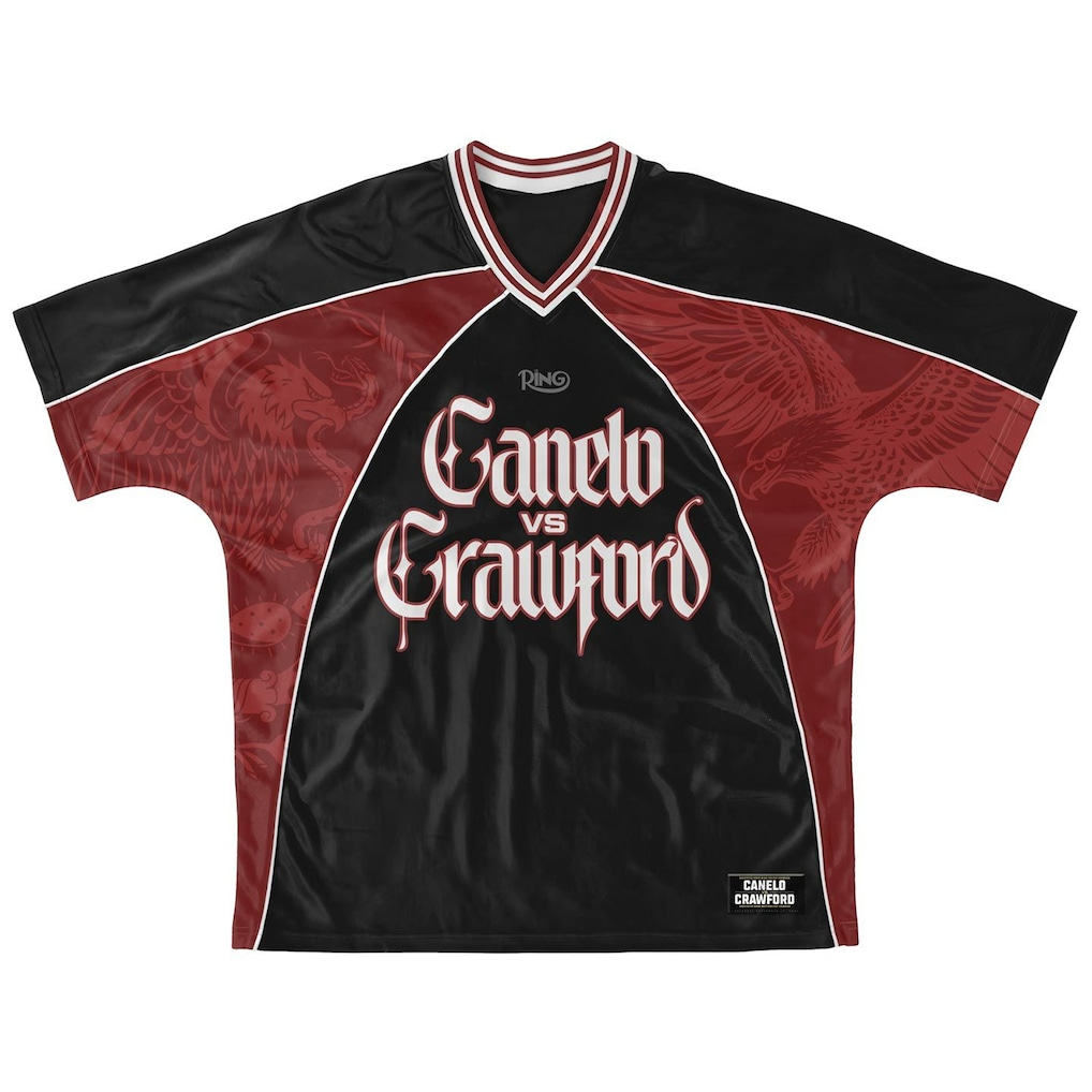 Canelo vs. Crawford Men's Red Crawford Soccer Jersey - Image 2