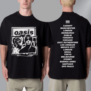 Oasis Live 25 World Tour Live '25 Cut Out Photo Cities Tour Unisex T-Shirt
