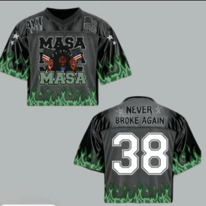 Youngboy Football Croptop Jersey, Masa Tour 2025 Rapper Inspired Concert Outfit