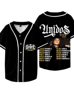 Santa Fe Klan Unidos Tour Merch Baseball Jacket Tee Unisex V-neck Short Sleeve T-Shirts