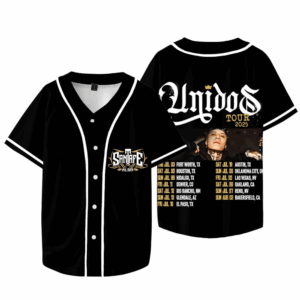 Santa Fe Klan Unidos Tour Merch Baseball Jacket Tee Unisex V-neck Short Sleeve T-Shirts