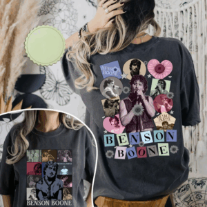 Benson Boone Vintage Shirt, Retro Pop Star Graphic Tee, Concert Tour Collage T-Shirt, Music Fan Gift, Benson Boone Top