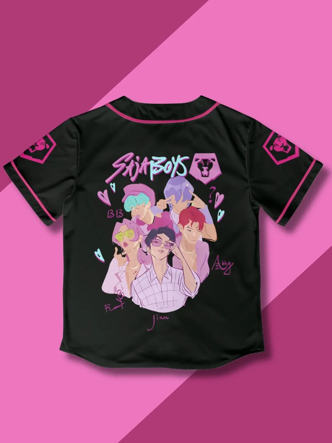 Kpop Demon Hunter Saja Boys Jersey, Kpop Saja Boys Demon Hunters Baseball Shirt - Image 5