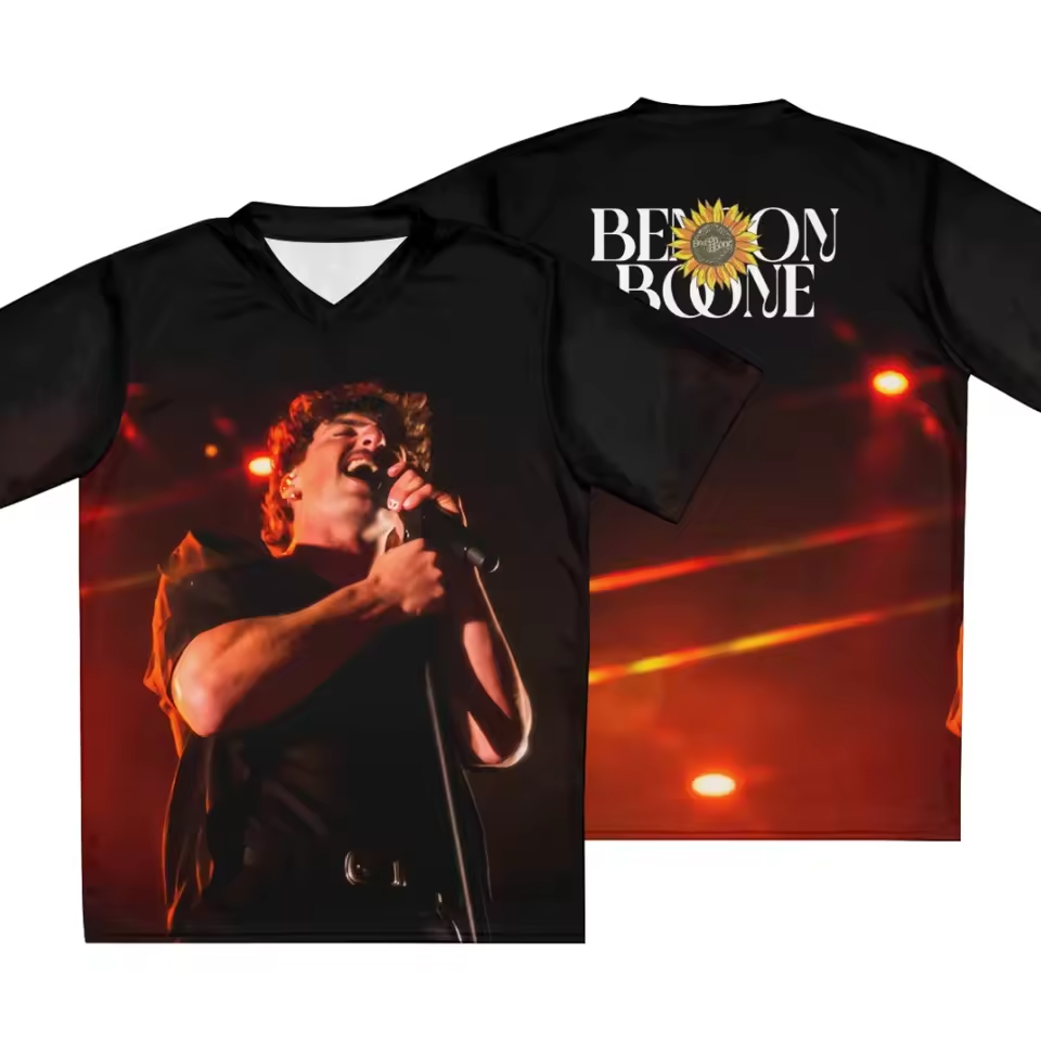 Benson Boone Merch 2025 Men's and Women's Sportswear Football Jersey V-Neck T-Shirt y2k Top New