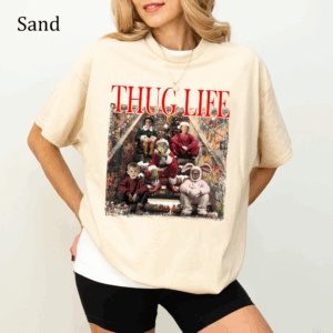 Thug Life Christmas Shirt, Christmas Character Tee, Christmas Movie Shirt, Holiday Crewneck Xmas Friends Shirt, Xmas Gifts For Women