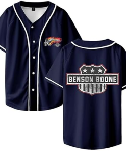 Benson Boone American Heart Merch Baseball Jersey V-Neck Shirt Women Men Short Sleeve Streetwear Clothes