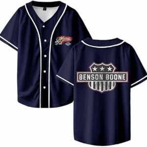 Benson Boone American Heart Merch Baseball Jersey V-Neck Shirt Women Men Short Sleeve Streetwear Clothes