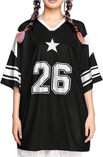 Women's Jersey Shirts Y2K Graphic Tees Streetwear Cute Football Jerseys Oversized T-Shirt Tops - Image 7