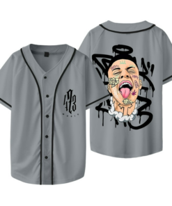 Alternative view of Santa Fe Klan Angel Face Merch Baseball Jacket 473 Logo Jersey Women Men Fashion Casual Short Sleeve T-shirts