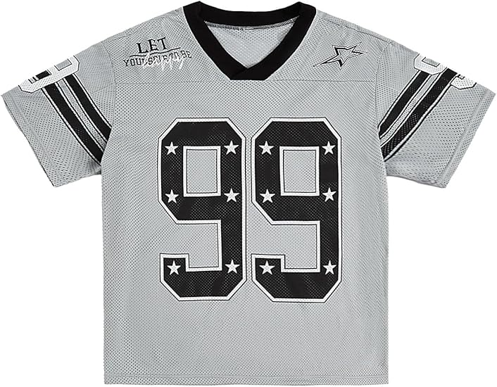 Jersey Y2k Baggy Shirts Graphic Tees Oversized V Neck Tshirts Summer Tops - Image 11