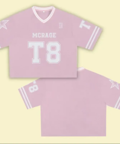 Full-Length & Crop Top Baggy Jersey Hot 2025 MCRAE T8 Jersey Unisex Sports Pink Jersey
